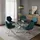 Vicco Loyd 120 x 76,3 x 120 cm ausziehbar Anthrazit/Grau