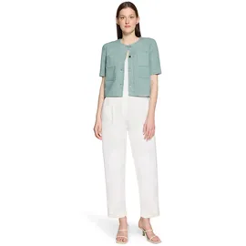 Betty Barclay "Damen langarm", Damen, Gr. 36, grün (aquifer), Jersey, Obermaterial: 40% Polyester, 33% Baumwolle, 15% Viskose, 10% Polyester, 2% Elasthan, gerade hüftlang, Rundhals, Sweatjacken Sweatjacke