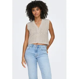 Only ONLIRINA V-NECK BUTTON VEST KNT NOOS Beige XL