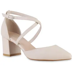 Damen Spitze Pumps in Beige