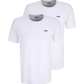 Fila Herren T-Shirt, BROD Tee, Rundhals, Kurzarm, Logo Weiß L