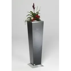 VAR Ascher H 110 mit Aschereinsatz/Einsatz für Pflanzen antik-silber 1,4 l