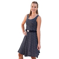 Turi Landhaus Dirndl Trachtenkleid 'Kati' mit Blümchenmuster, Marine B blau 40