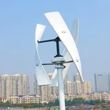 800W Windkraftanlage vertikal 12V 24V 48V Windturbine 3 Phasen-Achsen Maglev Windräder stromerzeugung Heimgebrauch Windgenerator mit Laderegler (12V, Weiß)