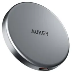 AUKEY MagFusion Aura Magnetic 15W, Drinnen, USB, Kabelloses Aufladen, Silber