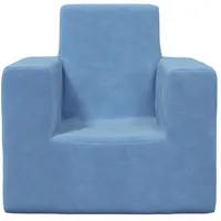vidaXL Kindersofa vidaXL blau weich Plüsch