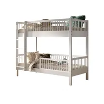 58 aufm Kessel Etagenbett Keeley 90 x 200 cm Buche massiv lackiert weiß