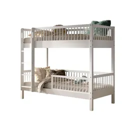 58 aufm Kessel Etagenbett Keeley 90 x 200 cm Buche massiv lackiert weiß