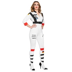 Maskworld Kostüm Sexy Astronautin, Alle ins All: toller Overall für Raumfahrerinnen! weiß M