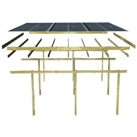 Karibu Eco Carport mit Abstellraum 3 5,09 x 5,76 m kdi