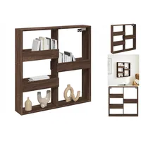 VidaXL Wandschrank Braun Eichen-Optik 80x15x80 cm Holzwerkstoff