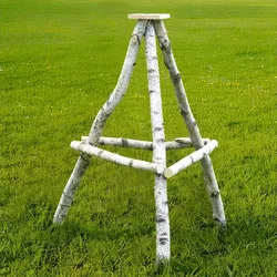VOSS.garden Vogelhausständer aus Birkenholz leicht, standfest, 100cm