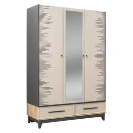 aea Kindermöbel Jugenbett Kinderzimmer Bett Kinderbett Braun Holz Set 4tlg - Braun