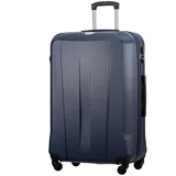 PUCCINI Koffer Paris Hartschalenkoffer Handgepäck Trolley Leicht Reisekoffer mit 4 Rollen S-M-L-XL (Dunkelblau, M)