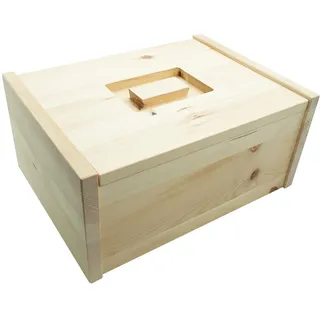 4betterdays.com NATURlich leben! Hochwertige Brotdose aus massivem Zirbenholz - 42x26x16 cm - Brotkasten mit abnehmbarem Deckel - Aus Österreich
