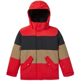 Burton Jungen Symbool Snowboardjacke, Tomato/True Black/Kelp, 128 EU