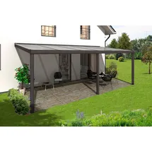 SKANHOLZ Terrassenüberdachung Garda 648 x 307 cm grau