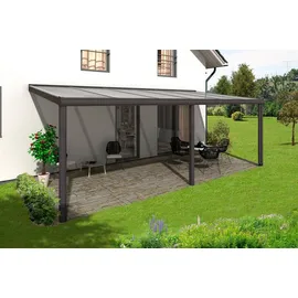 SKANHOLZ Terrassenüberdachung Garda 648 x 307 cm grau