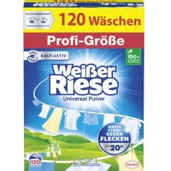 Weißer Riese Universal Pulver Vollwaschmittel, 120 WL WP13U , 1 Packung = 6,5 kg, 120 Waschladungen