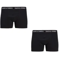 JACK & JONES Herren Boxershort JACJON TRUNKS 2er Pack Schwarz L