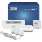 Homematic IP Smart Home Fußbodenheizungscontroller – 12-Fach, motorisch + Wandthermostat + 3X Stellantrieb – motorisch, 3,3V, intelligente Fußbodenheizung per App, Alexa & Google Home, Energie sparen
