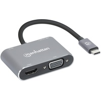 Manhattan USB-C auf HDMI & VGA 4in1 Konverter Power