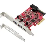 Renkforce 5 Port USB3.1 Controllerkarte 10Gbps PCIe-Host-Adapter, Kontrollerkarte