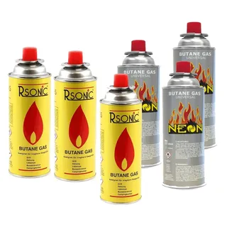 RSonic Campingas Gaskartuschen 8 Stück Gasherdflaschen Outdoor Kartuschen Butangas Gaskartuschen