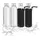 Relaxdays Trinkflasche 500 ml Schwarz/Silber/Transparent