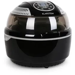 Klarstein VitAir Heißluftfritteuse schwarz 1400W Grillen Backen 9 Liter Schwarz