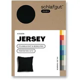 schlafgut EASY Jersey Kissenbezug einzeln 80x80 cm off-black - schwarz