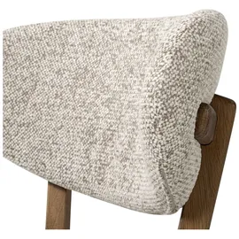 Woood Barhocker Udar - Melange-Stoff Natur, Gestell Braun