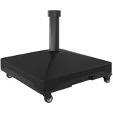 Outsunny Sonnenschirmständer bis 21kg befüllbar Schirmständer mit Rollen, Quadratisch Schirmhalter, Schirmgewicht, Ständer für Sonnenschirm 24-38mm