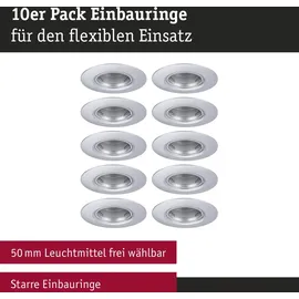 Paulmann Einbauleuchte 10er-Pack rund 90mm GU10 max. 10x10W 230V dimmbar Chrom matt