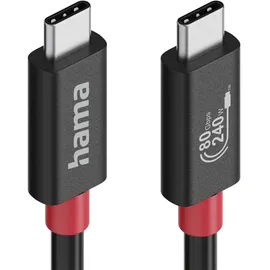 Hama USB-C 1,0 m Schwarz