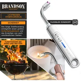 Brandson USB Lichtbogen Stabfeuerzeug Silber