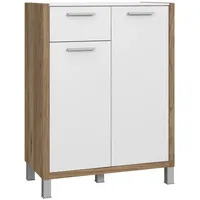 Newroom Schuhschrank Catania Eiche und Weiß Schuhregal Modern -