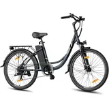 Touroll B1 26 Zoll City E-Bike mit 250W Motor und 36V 15.6Ah Akku Pedelec Cityräder Elektrofahrrad, Max Geschwindigkeit 25km/h Max Reichweite 90km, Erwachsene Herren Damen Ebike