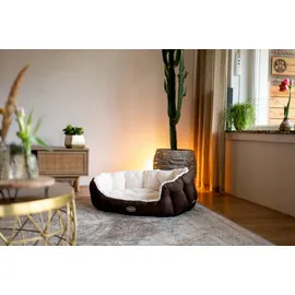 Nobby Komfortbett Taika oval braun/wollweiß