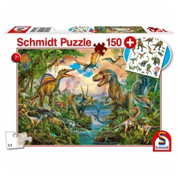 Schmidt Spiele Puzzle Wilde Dinos, 150 Puzzleteile bunt