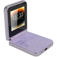 Bewinner 2G Entsperrtes Klapphandy für Senioren, Mobiltelefon mit Großen Tasten und 4 SIM-Karten Im Standby-Modus, 2,6-Zoll-Bildschirm, GSM Entsperrtes Klapphandy 1400 MAh (Purple)