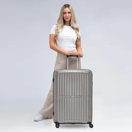 pactastic Collection 01 4-Rollen Cabin 76 cm / 101 l grau/coffee metallic