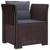 vidaXL 1-Sitzer Sessel 1 x 1 x 1 cm braun