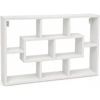 VCM Hängeregal 85 x 48 x 16 cm Weiß