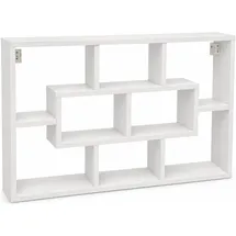 VCM Hängeregal 85 x 48 x 16 cm Weiß