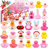 LuxusKollektion Spielzeug-Adventskalender Adventskalender 2024 Kinder Ente Rosa Rubber Duck Badespielzeug