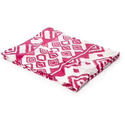Strandtuch LASCANA "Handtuch", pink (pink, weiß), B:104cm L:176cm, Baumwolle, Handtücher (Packung), Hamamtuch, Badetuch, Sommertuch mit kleiner Tasche