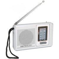 Elprico Tragbares Radio, Batteriebetriebenes AM-FM-Radio Eingebauter Basslautsprecher Mini-Taschenradio für Drinnen, Draußen, Notfälle, Reisen