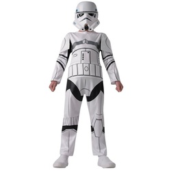 Rubie ́s Kostüm Star Wars Stormtrooper Basic Kostüm für Kinder, Leichter Overall und Maske der ikonischen Star Wars Truppen weiß