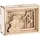 Rayher DIY Geldgeschenk Verpackung "Enjoy" für verschiedene Anlässe, 3D Geschenkbox aus Holz zum Gestalten, 11-teilig, 11,5x8,5x5cm, Box 1Set, FSC Mix Credit, 62921505, Natur